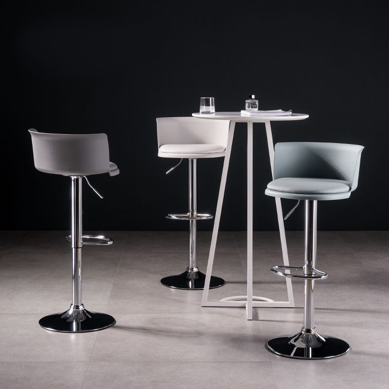 Scandinavian Adjustable Height Barstool Faux Leather Swivel Bar Stools Clearhalo 'Bar Furniture' 'Bar Stools' 'bar_stools' 'furn' 'furn_bar_stools' 'Furniture' 'Kitchen & Dining Furniture' 5696115