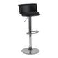 Scandinavian Adjustable Height Barstool Faux Leather Swivel Bar Stools Black 1 Piece Upholstered Clearhalo 'Bar Furniture' 'Bar Stools' 'bar_stools' 'furn' 'furn_bar_stools' 'Furniture' 'Kitchen & Dining Furniture' 5696116