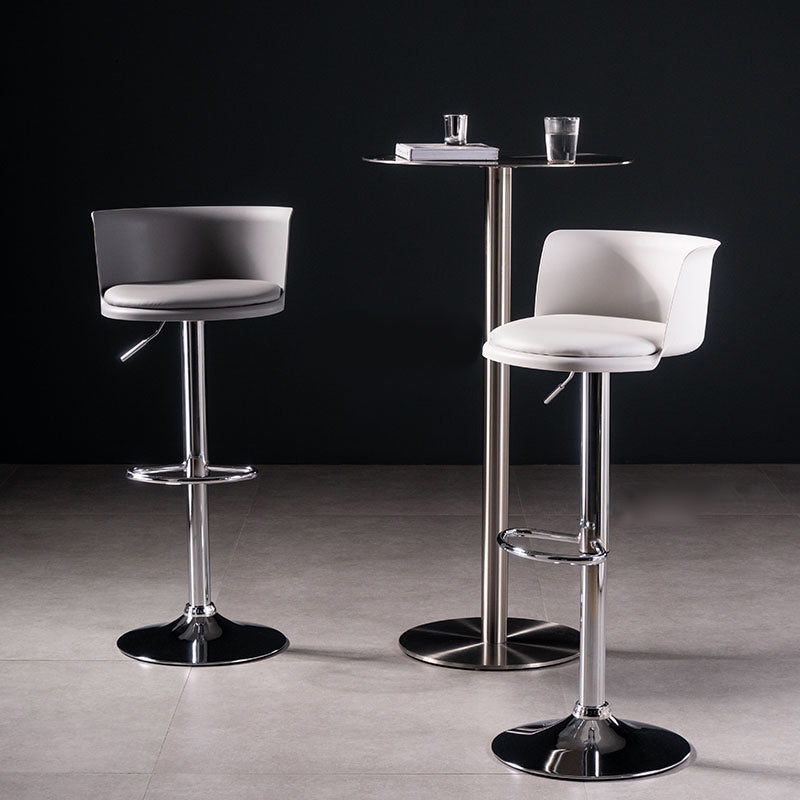 Scandinavian Adjustable Height Barstool Faux Leather Swivel Bar Stools Clearhalo 'Bar Furniture' 'Bar Stools' 'bar_stools' 'furn' 'furn_bar_stools' 'Furniture' 'Kitchen & Dining Furniture' 5696120