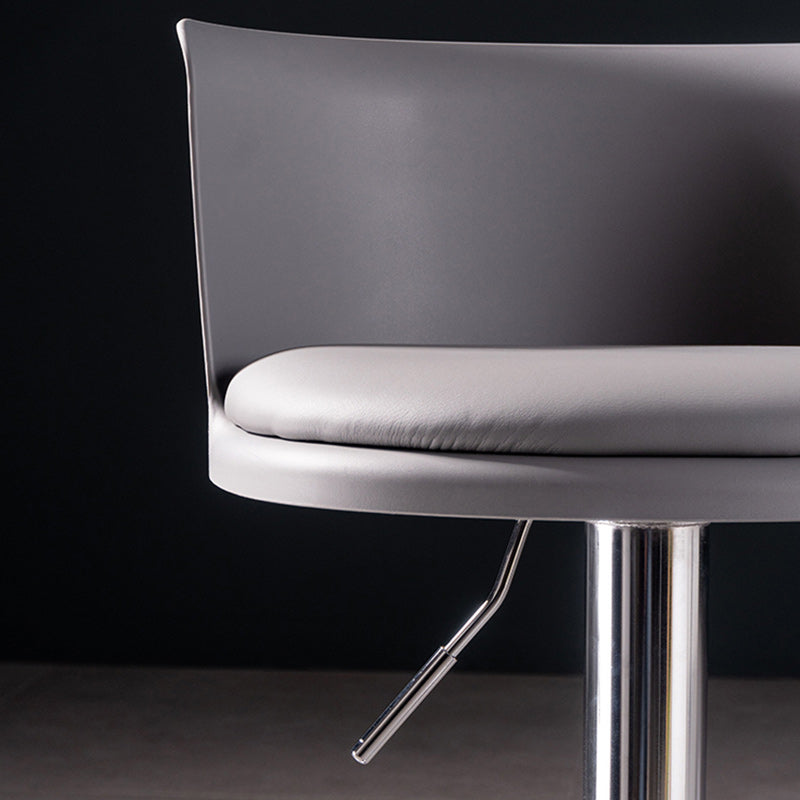 Scandinavian Adjustable Height Barstool Faux Leather Swivel Bar Stools Clearhalo 'Bar Furniture' 'Bar Stools' 'bar_stools' 'furn' 'furn_bar_stools' 'Furniture' 'Kitchen & Dining Furniture' 5696127