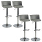 Scandinavian Adjustable Height Barstool Faux Leather Swivel Bar Stools Grey 4 Piece Set Upholstered Clearhalo 'Bar Furniture' 'Bar Stools' 'bar_stools' 'furn' 'furn_bar_stools' 'Furniture' 'Kitchen & Dining Furniture' 5696130