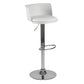 Scandinavian Adjustable Height Barstool Faux Leather Swivel Bar Stools White 1 Piece Upholstered Clearhalo 'Bar Furniture' 'Bar Stools' 'bar_stools' 'furn' 'furn_bar_stools' 'Furniture' 'Kitchen & Dining Furniture' 5696135