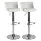 Scandinavian Adjustable Height Barstool Faux Leather Swivel Bar Stools White 2 Piece Set Upholstered Clearhalo 'Bar Furniture' 'Bar Stools' 'bar_stools' 'furn' 'furn_bar_stools' 'Furniture' 'Kitchen & Dining Furniture' 5696136