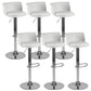 Scandinavian Adjustable Height Barstool Faux Leather Swivel Bar Stools White 6 Piece Set Upholstered Clearhalo 'Bar Furniture' 'Bar Stools' 'bar_stools' 'furn' 'furn_bar_stools' 'Furniture' 'Kitchen & Dining Furniture' 5696138