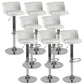 Scandinavian Adjustable Height Barstool Faux Leather Swivel Bar Stools White 8 Piece Set Upholstered Clearhalo 'Bar Furniture' 'Bar Stools' 'bar_stools' 'furn' 'furn_bar_stools' 'Furniture' 'Kitchen & Dining Furniture' 5696139