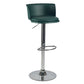 Scandinavian Adjustable Height Barstool Faux Leather Swivel Bar Stools Blackish Green 1 Piece Upholstered Clearhalo 'Bar Furniture' 'Bar Stools' 'bar_stools' 'furn' 'furn_bar_stools' 'Furniture' 'Kitchen & Dining Furniture' 5696140