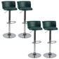 Scandinavian Adjustable Height Barstool Faux Leather Swivel Bar Stools Blackish Green 4 Piece Set Upholstered Clearhalo 'Bar Furniture' 'Bar Stools' 'bar_stools' 'furn' 'furn_bar_stools' 'Furniture' 'Kitchen & Dining Furniture' 5696142