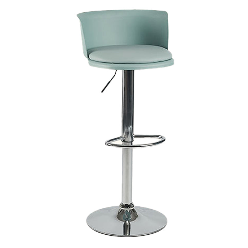 Scandinavian Adjustable Height Barstool Faux Leather Swivel Bar Stools Mint Green 1 Piece Upholstered Clearhalo 'Bar Furniture' 'Bar Stools' 'bar_stools' 'furn' 'furn_bar_stools' 'Furniture' 'Kitchen & Dining Furniture' 5696145