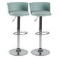 Scandinavian Adjustable Height Barstool Faux Leather Swivel Bar Stools Mint Green 2 Piece Set Upholstered Clearhalo 'Bar Furniture' 'Bar Stools' 'bar_stools' 'furn' 'furn_bar_stools' 'Furniture' 'Kitchen & Dining Furniture' 5696146