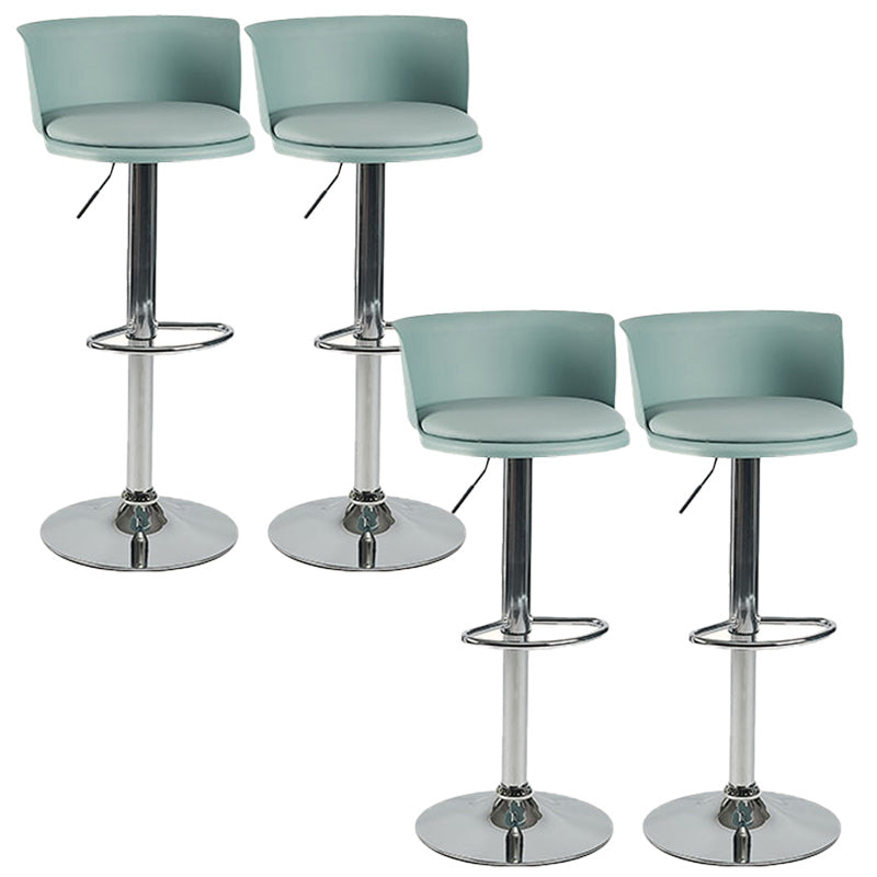 Scandinavian Adjustable Height Barstool Faux Leather Swivel Bar Stools Mint Green 4 Piece Set Upholstered Clearhalo 'Bar Furniture' 'Bar Stools' 'bar_stools' 'furn' 'furn_bar_stools' 'Furniture' 'Kitchen & Dining Furniture' 5696147