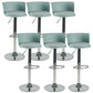 Scandinavian Adjustable Height Barstool Faux Leather Swivel Bar Stools Mint Green 6 Piece Set Upholstered Clearhalo 'Bar Furniture' 'Bar Stools' 'bar_stools' 'furn' 'furn_bar_stools' 'Furniture' 'Kitchen & Dining Furniture' 5696148