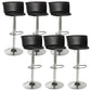 Scandinavian Adjustable Height Barstool Faux Leather Swivel Bar Stools Black 6 Piece Set Non-Upholstered Clearhalo 'Bar Furniture' 'Bar Stools' 'bar_stools' 'furn' 'furn_bar_stools' 'Furniture' 'Kitchen & Dining Furniture' 5696153
