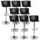 Scandinavian Adjustable Height Barstool Faux Leather Swivel Bar Stools Black 8 Piece Set Non-Upholstered Clearhalo 'Bar Furniture' 'Bar Stools' 'bar_stools' 'furn' 'furn_bar_stools' 'Furniture' 'Kitchen & Dining Furniture' 5696154