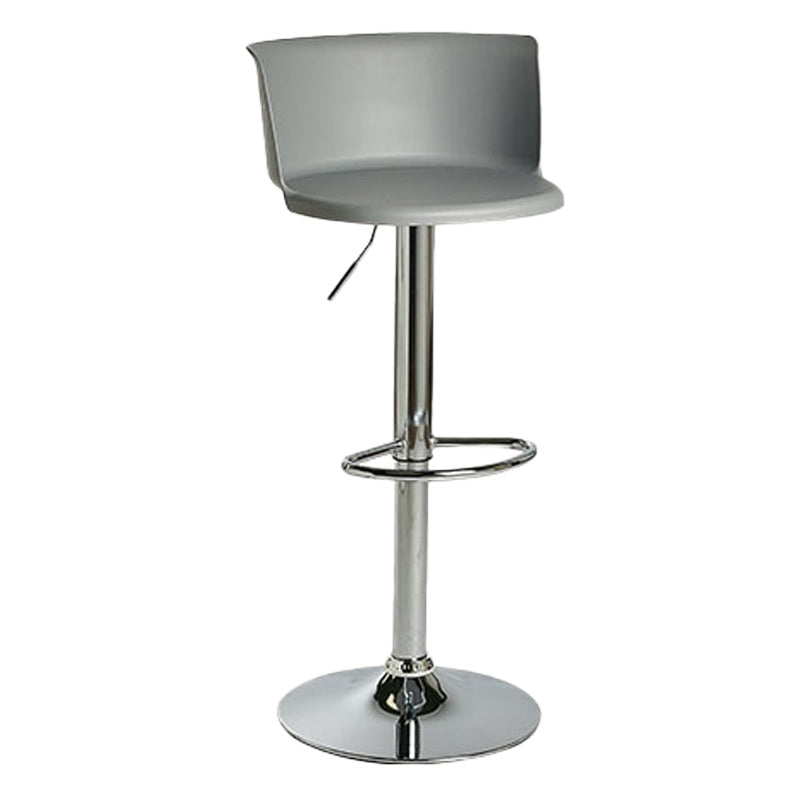 Scandinavian Adjustable Height Barstool Faux Leather Swivel Bar Stools Grey 1 Piece Non-Upholstered Clearhalo 'Bar Furniture' 'Bar Stools' 'bar_stools' 'furn' 'furn_bar_stools' 'Furniture' 'Kitchen & Dining Furniture' 5696155