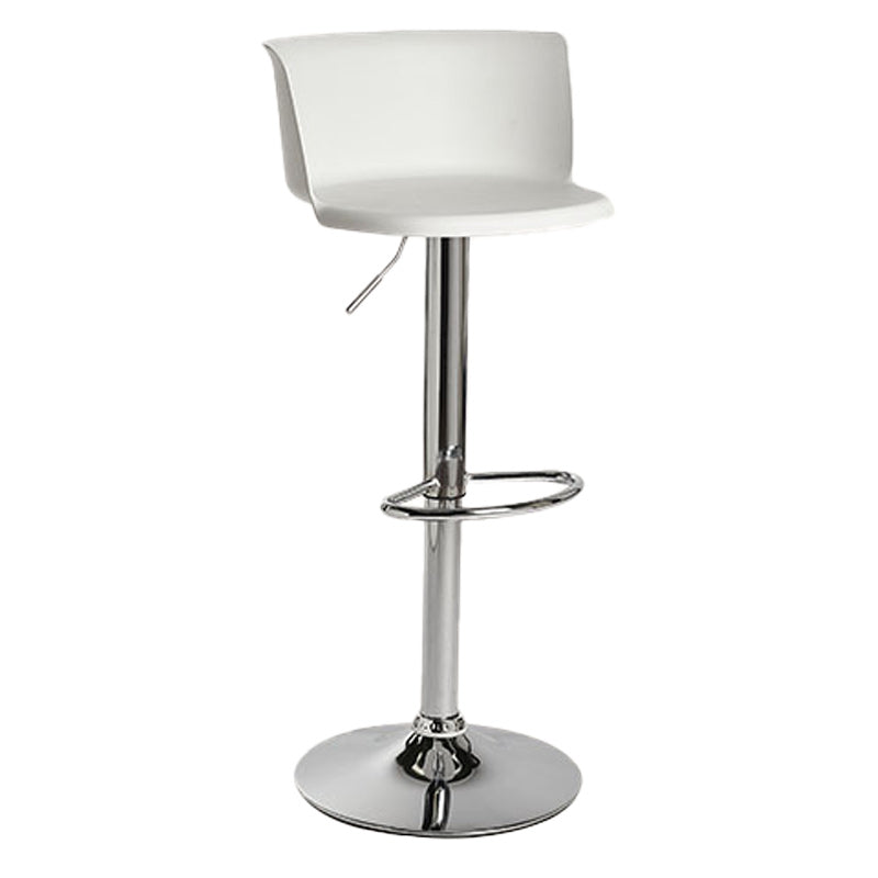 Scandinavian Adjustable Height Barstool Faux Leather Swivel Bar Stools White 1 Piece Non-Upholstered Clearhalo 'Bar Furniture' 'Bar Stools' 'bar_stools' 'furn' 'furn_bar_stools' 'Furniture' 'Kitchen & Dining Furniture' 5696160