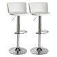 Scandinavian Adjustable Height Barstool Faux Leather Swivel Bar Stools White 2 Piece Set Non-Upholstered Clearhalo 'Bar Furniture' 'Bar Stools' 'bar_stools' 'furn' 'furn_bar_stools' 'Furniture' 'Kitchen & Dining Furniture' 5696161