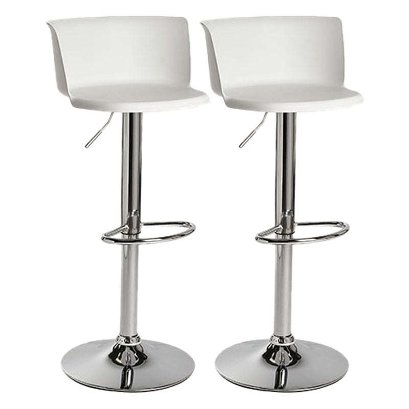 Scandinavian Adjustable Height Barstool Faux Leather Swivel Bar Stools White 2 Piece Set Non-Upholstered Clearhalo 'Bar Furniture' 'Bar Stools' 'bar_stools' 'furn' 'furn_bar_stools' 'Furniture' 'Kitchen & Dining Furniture' 5696161