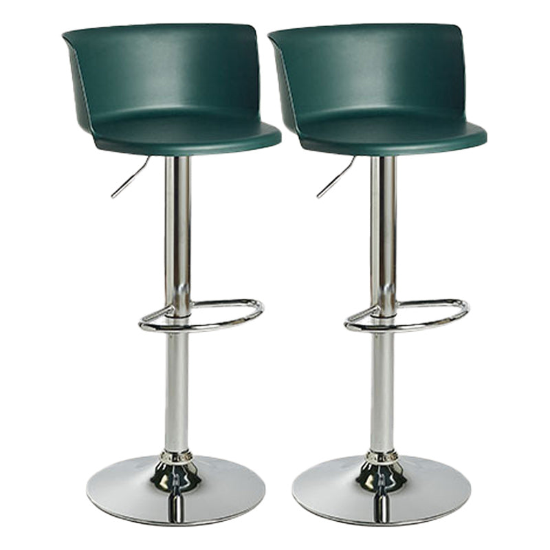 Scandinavian Adjustable Height Barstool Faux Leather Swivel Bar Stools Blackish Green 2 Piece Set Non-Upholstered Clearhalo 'Bar Furniture' 'Bar Stools' 'bar_stools' 'furn' 'furn_bar_stools' 'Furniture' 'Kitchen & Dining Furniture' 5696166