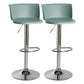 Scandinavian Adjustable Height Barstool Faux Leather Swivel Bar Stools Mint Green 2 Piece Set Non-Upholstered Clearhalo 'Bar Furniture' 'Bar Stools' 'bar_stools' 'furn' 'furn_bar_stools' 'Furniture' 'Kitchen & Dining Furniture' 5696171