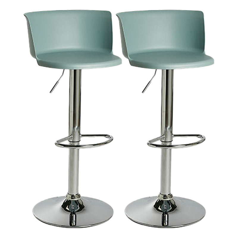 Scandinavian Adjustable Height Barstool Faux Leather Swivel Bar Stools Mint Green 2 Piece Set Non-Upholstered Clearhalo 'Bar Furniture' 'Bar Stools' 'bar_stools' 'furn' 'furn_bar_stools' 'Furniture' 'Kitchen & Dining Furniture' 5696171