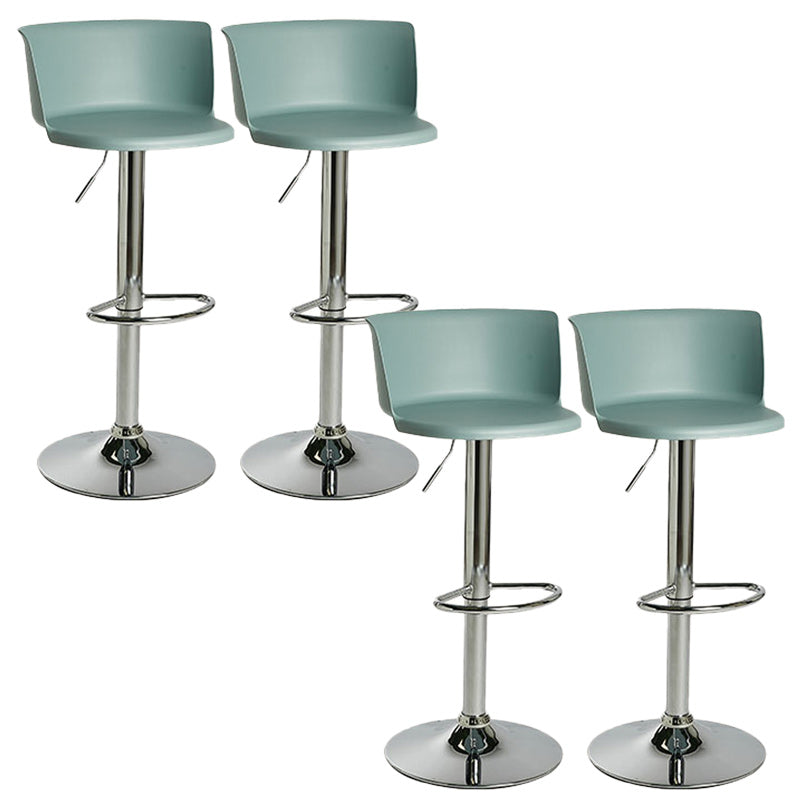 Scandinavian Adjustable Height Barstool Faux Leather Swivel Bar Stools Mint Green 4 Piece Set Non-Upholstered Clearhalo 'Bar Furniture' 'Bar Stools' 'bar_stools' 'furn' 'furn_bar_stools' 'Furniture' 'Kitchen & Dining Furniture' 5696172