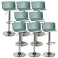 Scandinavian Adjustable Height Barstool Faux Leather Swivel Bar Stools Mint Green 8 Piece Set Non-Upholstered Clearhalo 'Bar Furniture' 'Bar Stools' 'bar_stools' 'furn' 'furn_bar_stools' 'Furniture' 'Kitchen & Dining Furniture' 5696174