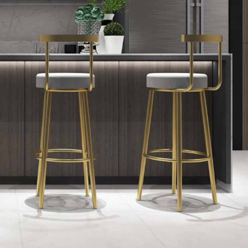 Tabouret de barre rond de repose-pied tissu tissu bas du dossier bas du bar pour Bristol