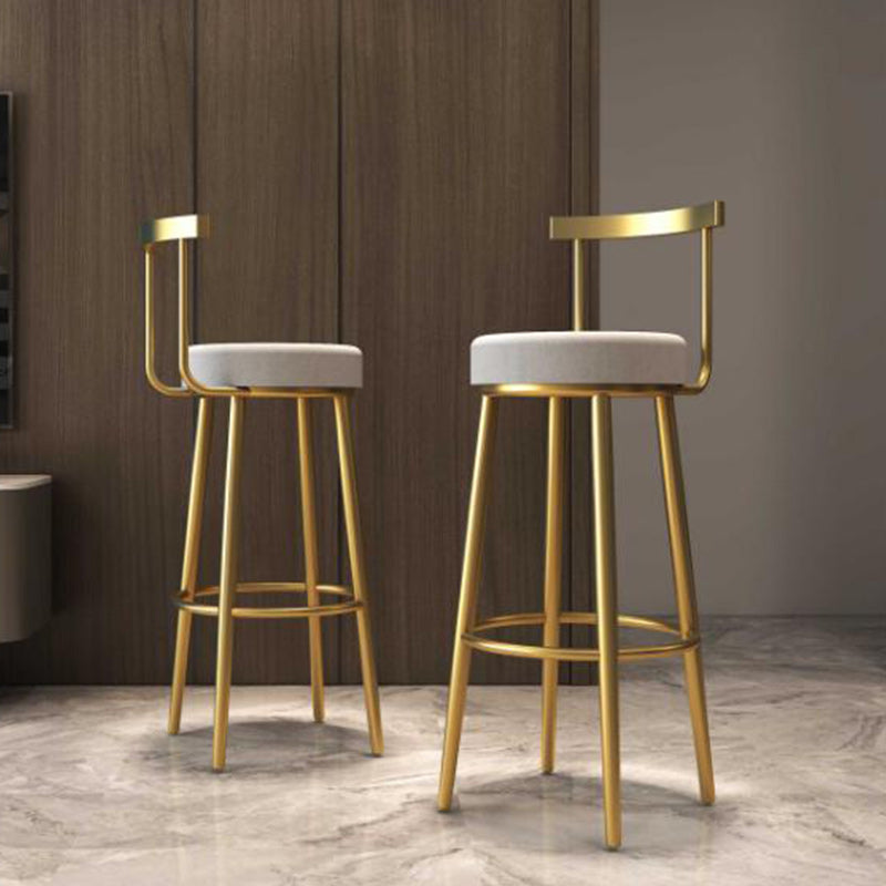 Tabouret de barre rond de repose-pied tissu tissu bas du dossier bas du bar pour Bristol