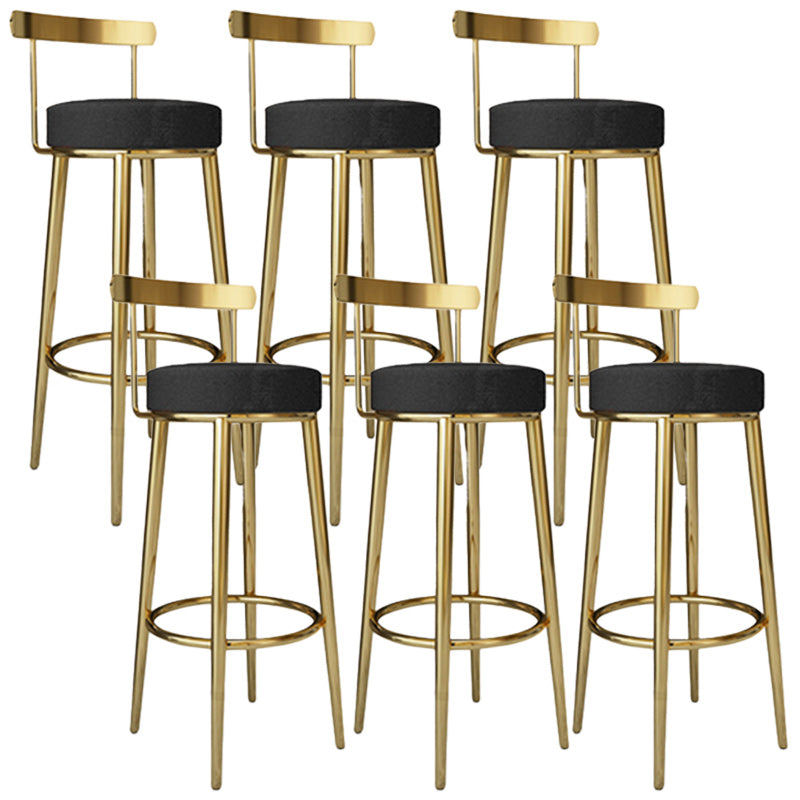 Tabouret de barre rond de repose-pied tissu tissu bas du dossier bas du bar pour Bristol