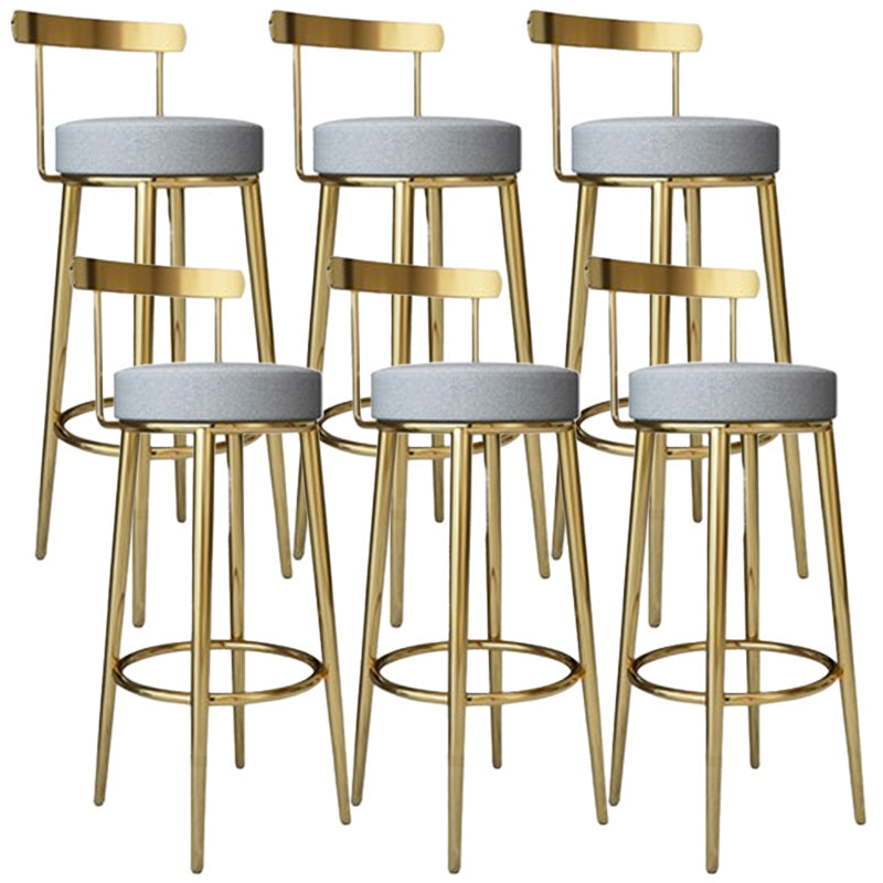 Tabouret de barre rond de repose-pied tissu tissu bas du dossier bas du bar pour Bristol