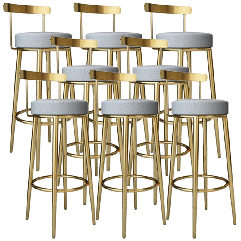 Tabouret de barre rond de repose-pied tissu tissu bas du dossier bas du bar pour Bristol
