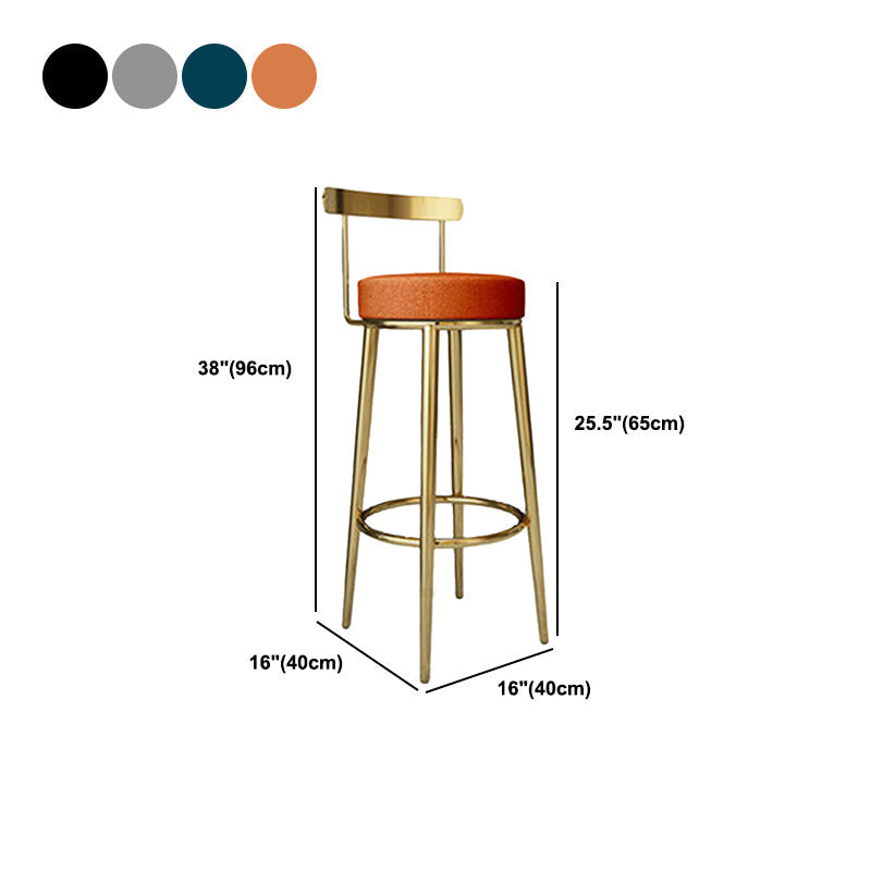 Tabouret de barre rond de repose-pied tissu tissu bas du dossier bas du bar pour Bristol