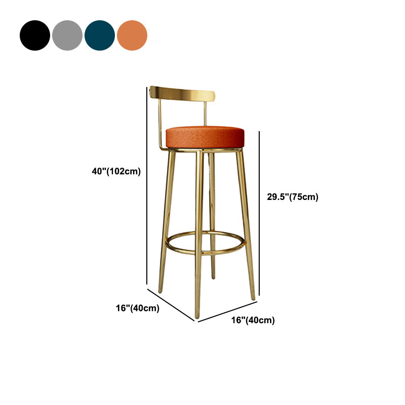 Tabouret de barre rond de repose-pied tissu tissu bas du dossier bas du bar pour Bristol