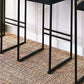Contemporary Metal Barstool Fabric Upholstered Counter Stool with Metal Base