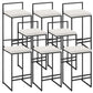 Contemporary Metal Barstool Fabric Upholstered Counter Stool with Metal Base