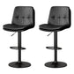 Contemporary PU Leather Counter Stool Turntable Fabric Cushion in Matte Finish Black 2 Piece Set Clearhalo 'Bar Furniture' 'Bar Stools' 'bar_stools' 'furn' 'furn_bar_stools' 'Furniture' 'Kitchen & Dining Furniture' 5696360