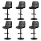 Contemporary PU Leather Counter Stool Turntable Fabric Cushion in Matte Finish Black 6 Piece Set Clearhalo 'Bar Furniture' 'Bar Stools' 'bar_stools' 'furn' 'furn_bar_stools' 'Furniture' 'Kitchen & Dining Furniture' 5696364