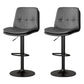 Contemporary PU Leather Counter Stool Turntable Fabric Cushion in Matte Finish Grey 2 Piece Set Clearhalo 'Bar Furniture' 'Bar Stools' 'bar_stools' 'furn' 'furn_bar_stools' 'Furniture' 'Kitchen & Dining Furniture' 5696367