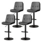 Contemporary PU Leather Counter Stool Turntable Fabric Cushion in Matte Finish Grey 4 Piece Set Clearhalo 'Bar Furniture' 'Bar Stools' 'bar_stools' 'furn' 'furn_bar_stools' 'Furniture' 'Kitchen & Dining Furniture' 5696370