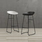 Modern Armless Backrest Counter Stool Iron Bar Stool with Acrylic Seat for Milk Tea Shop