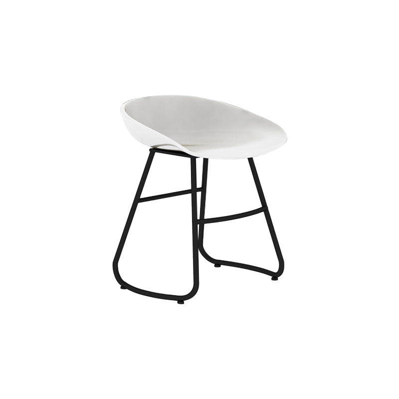Modern Armless Backrest Counter Stool Iron Bar Stool with Acrylic Seat for Milk Tea Shop