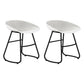 Modern Armless Backrest Counter Stool Iron Bar Stool with Acrylic Seat for Milk Tea Shop