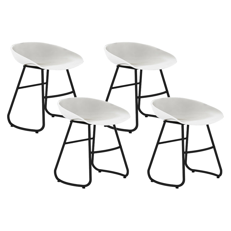 Modern Armless Backrest Counter Stool Iron Bar Stool with Acrylic Seat for Milk Tea Shop