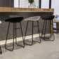 Modern Armless Backrest Counter Stool Iron Bar Stool with Acrylic Seat for Milk Tea Shop