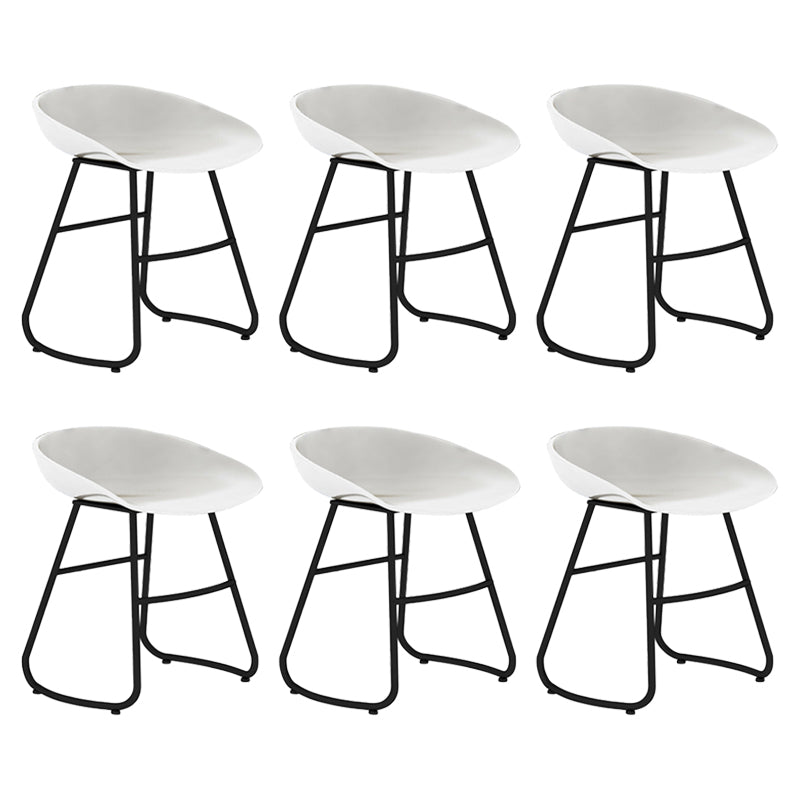 Modern Armless Backrest Counter Stool Iron Bar Stool with Acrylic Seat for Milk Tea Shop