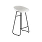 Modern Armless Backrest Counter Stool Iron Bar Stool with Acrylic Seat for Milk Tea Shop