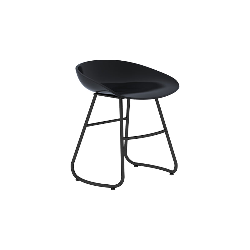 Modern Armless Backrest Counter Stool Iron Bar Stool with Acrylic Seat for Milk Tea Shop