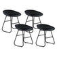 Modern Armless Backrest Counter Stool Iron Bar Stool with Acrylic Seat for Milk Tea Shop
