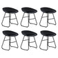Modern Armless Backrest Counter Stool Iron Bar Stool with Acrylic Seat for Milk Tea Shop