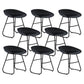 Modern Armless Backrest Counter Stool Iron Bar Stool with Acrylic Seat for Milk Tea Shop